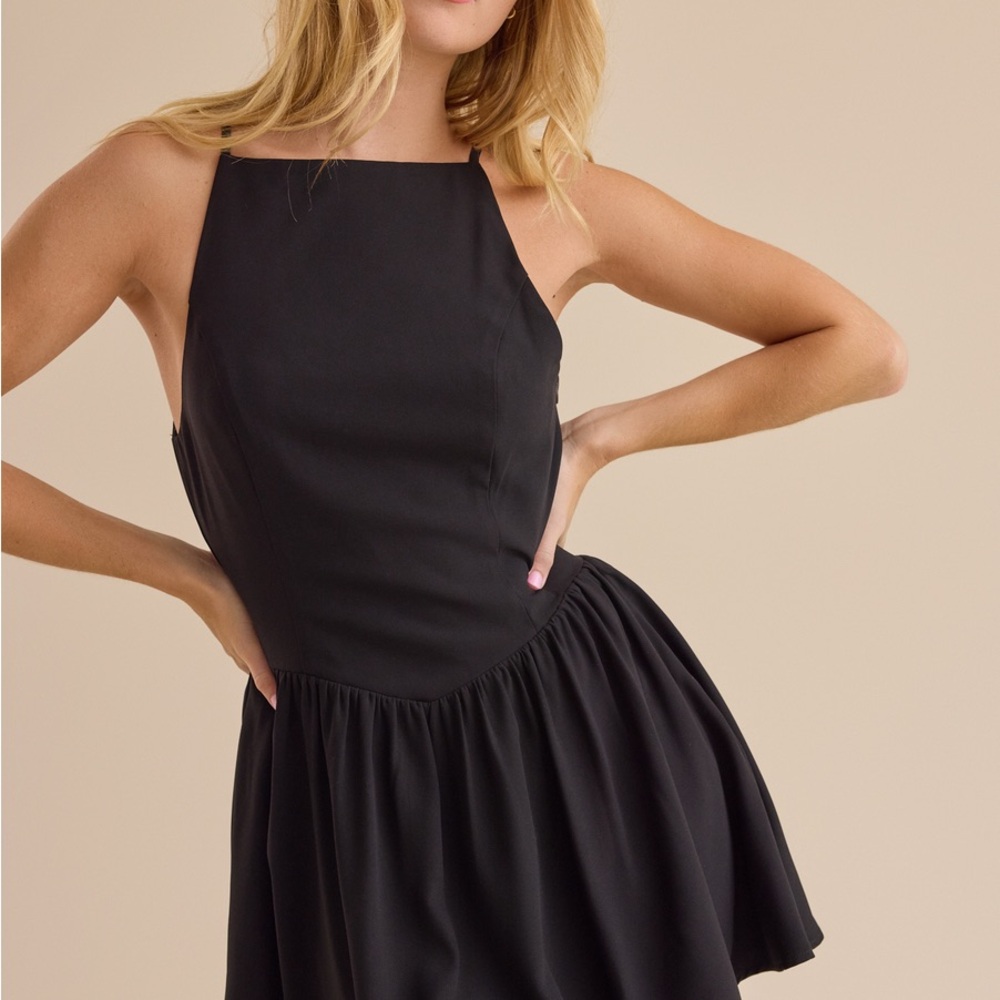 Altar'd State Black Halter Mini Dress Size XXS
